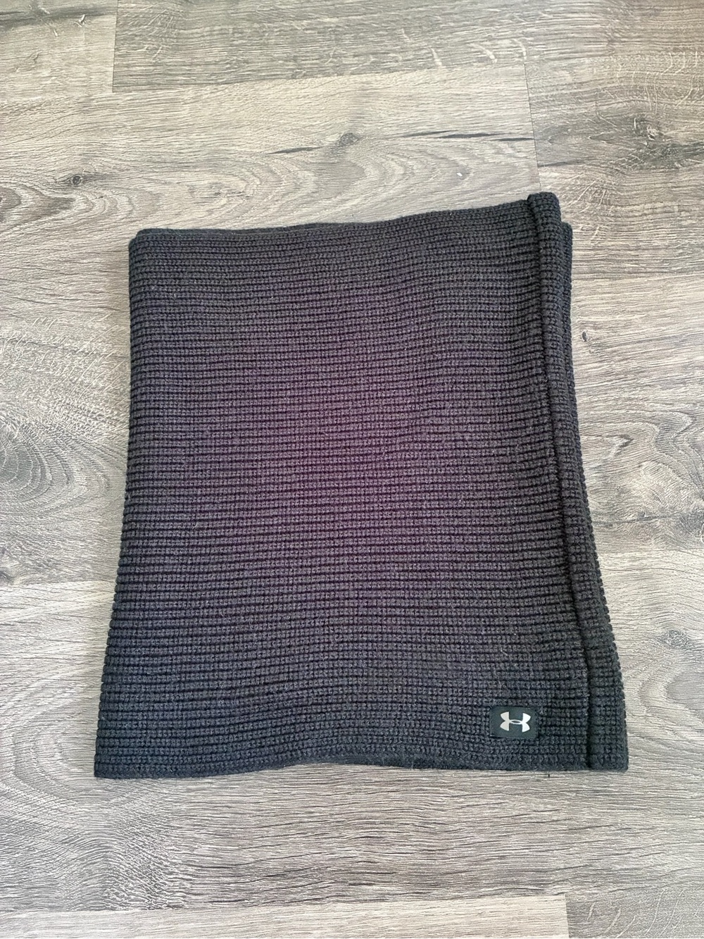 Under Armour Black Knit Logo Scarf